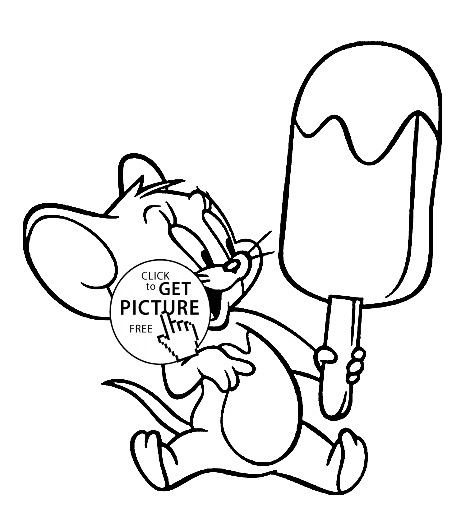 1483x1708 And Jerry Coloring Pages Ice Cream For Kids, Printable Free