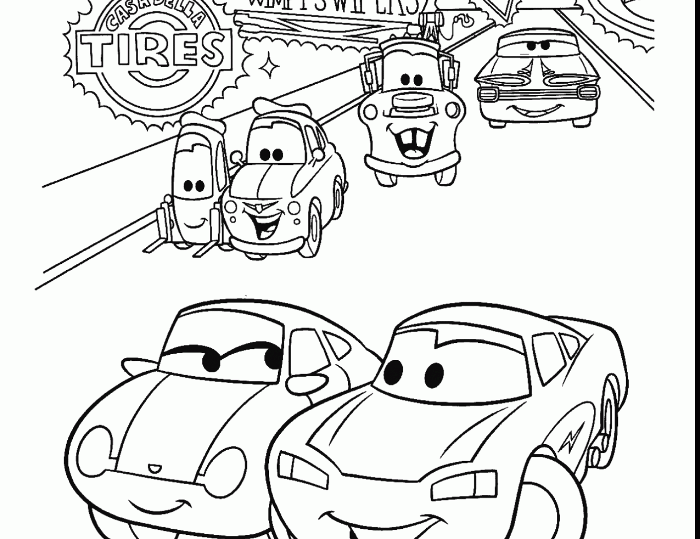 1364x1050 Spiderman Motorcycles On Bus Lightning Mcqueen Coloring Fantastic