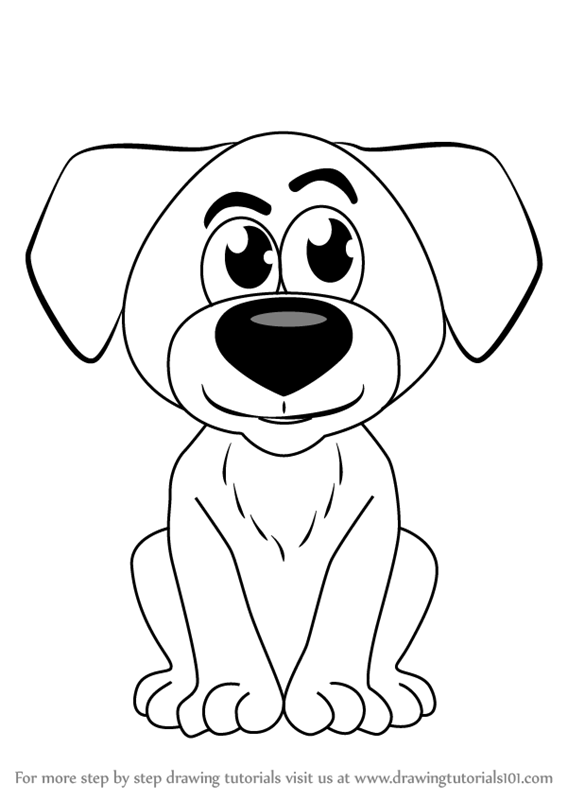 567x800 Learn How To Draw Cartoon Doggie (Cartoons For Kids) Step By Step