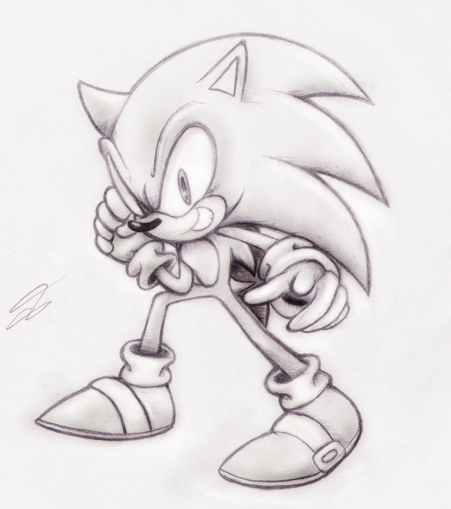 900x1014 Sonic Pencil Art By Mardic