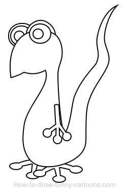250x379 Lizard Drawing Outline Drawing A Lizard Cartoon Lizard
