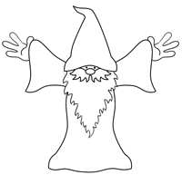 200x193 Cartoon Wizard Drawing