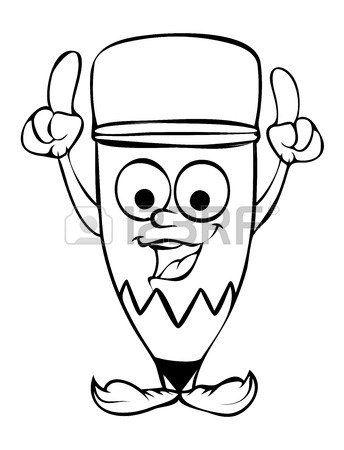 344x450 Cartoon Happy Pencil Vector Clipart Royalty Free Cliparts, Vectors