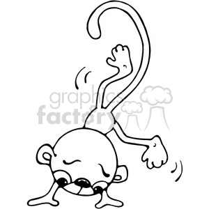 300x300 Royalty Free Monkey Cartwheel 387599 Vector Clip Art Image