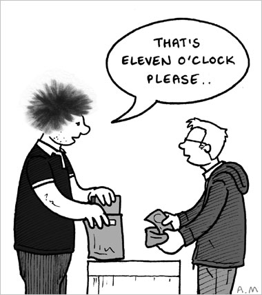 380x428 Sleepy Cashier A.m. Drawing Picturescomicslog By A.m.