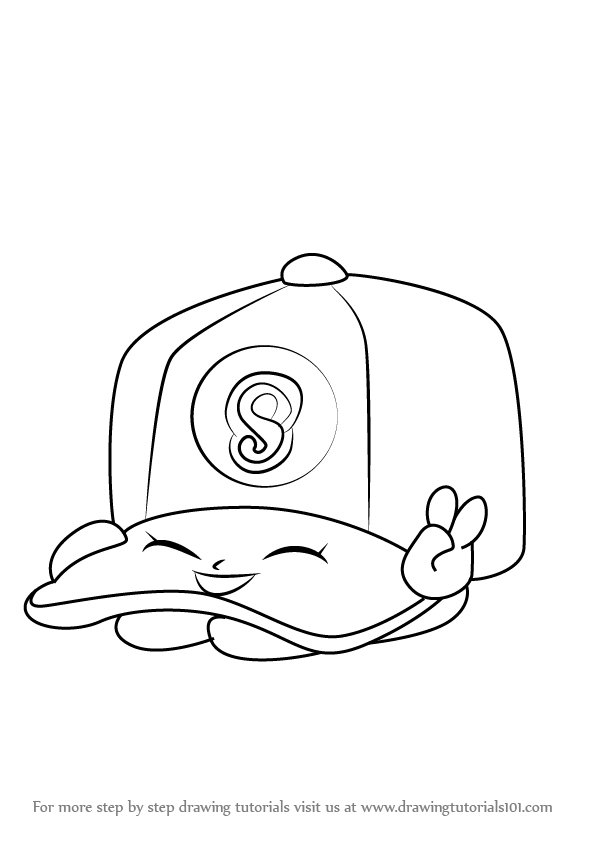 596x843 Learn How To Draw Casper Cap From Shopkins (Shopkins) Step By Step