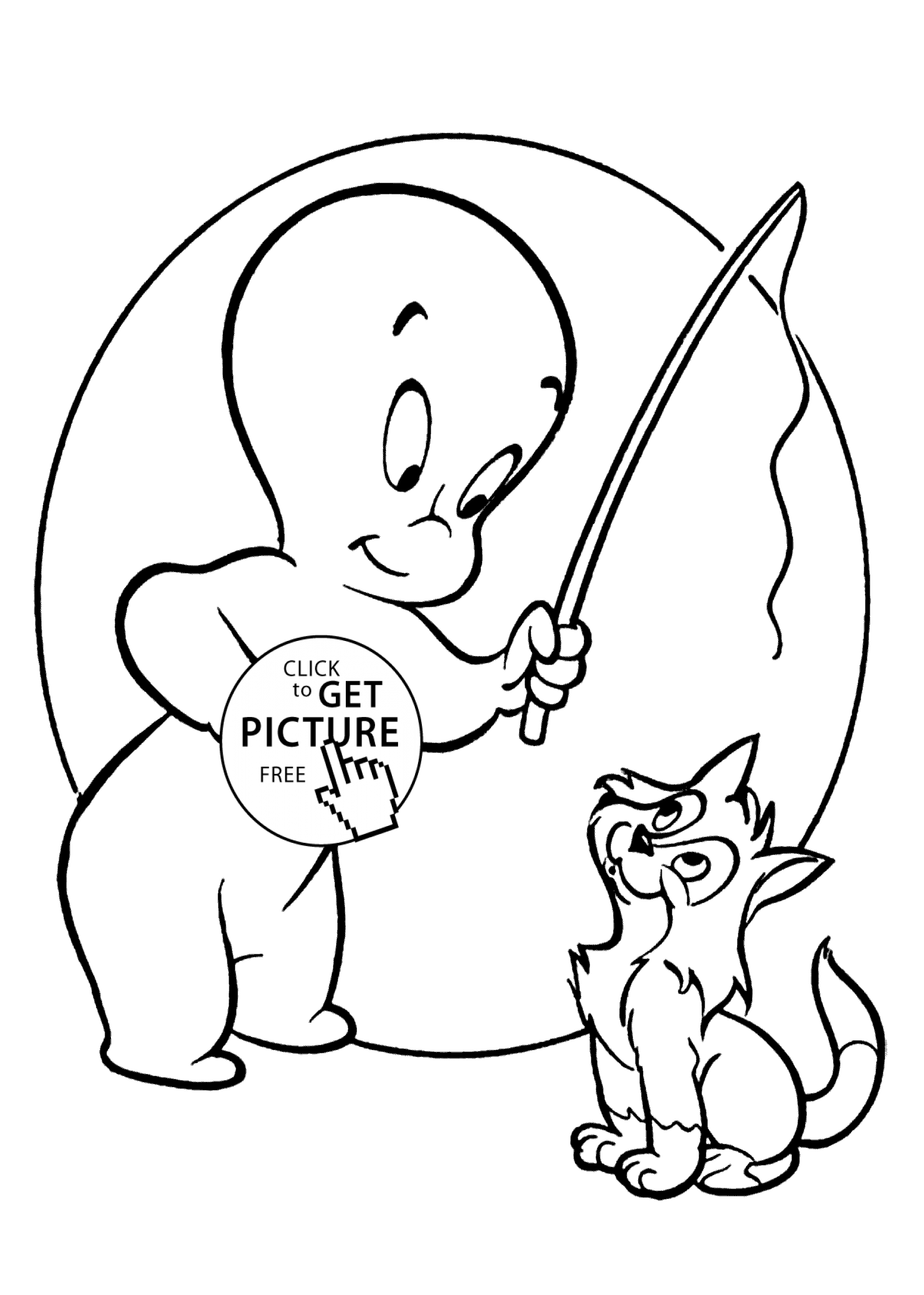1483x2079 Plays With The Cat Coloring Pages For Kids, Printable Free