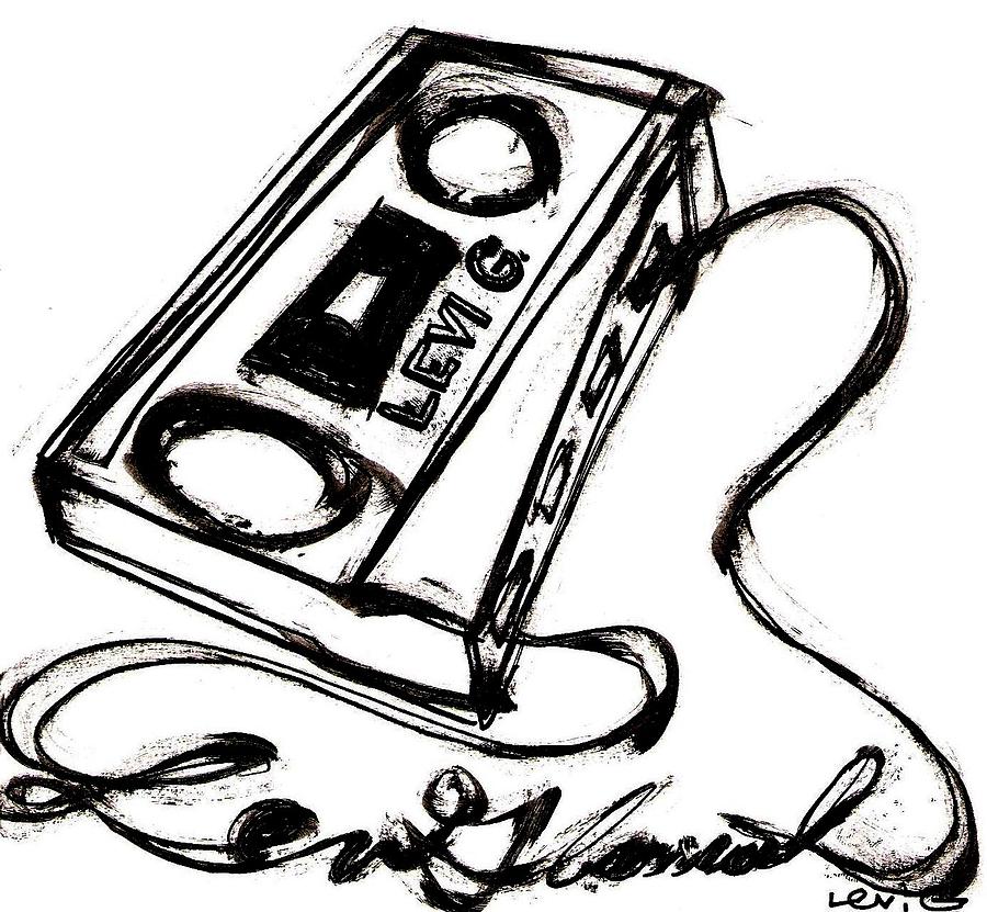 900x831 Cassette Unwound Into Levi Glassrock Drawing By Levi Glassrock