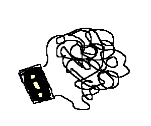 300x250 Unravelled Cassette Tape