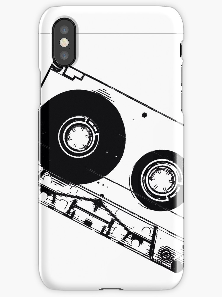 750x1000 Black Amp White Cassette Tape Iphone Cases Amp Skins By Mainstream901