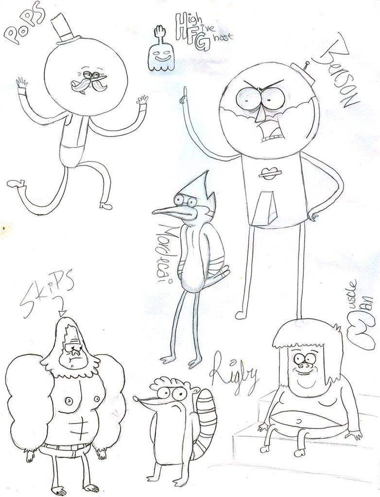 782x1022 Regular Show Cast Wooooo By Twilightfreaknumber1