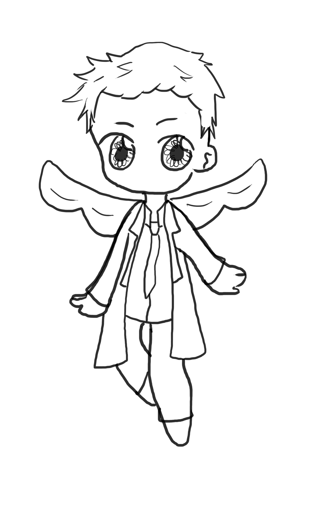 1061x1733 Castiel Floats By Jenniejutsu