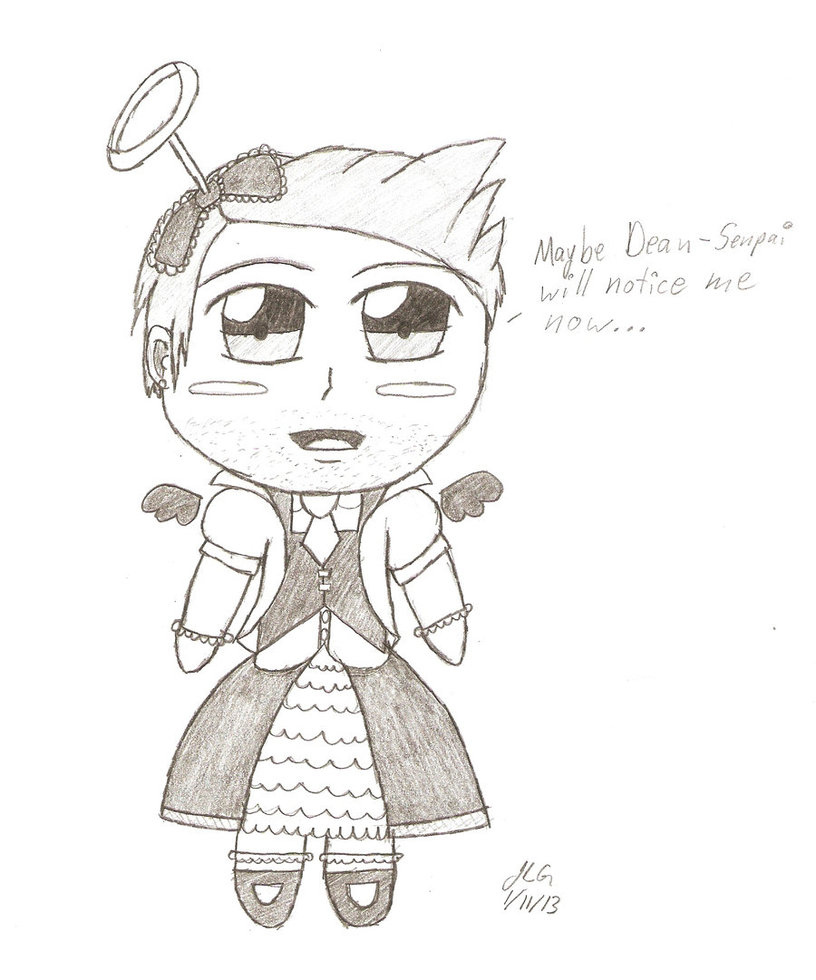 816x980 Kawaii Castiel By Jlg135