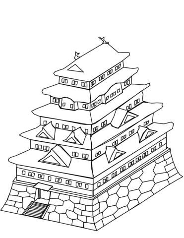 371x480 Japanese Castle Coloring Page Free Printable Coloring Pages