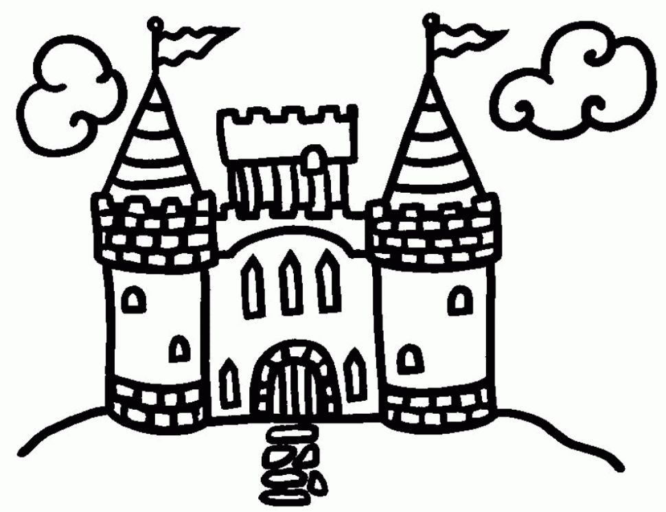 970x746 Coloring Pages Castle Coloring Pages Easy For Kids Castle