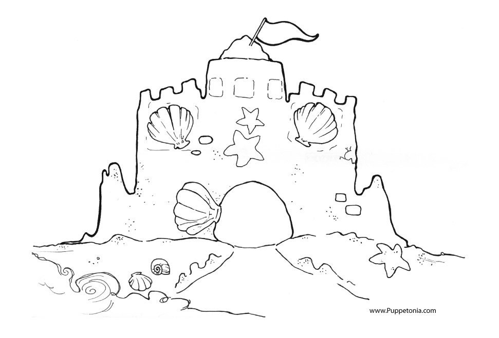 971x659 Drawn Shell Sandcastle