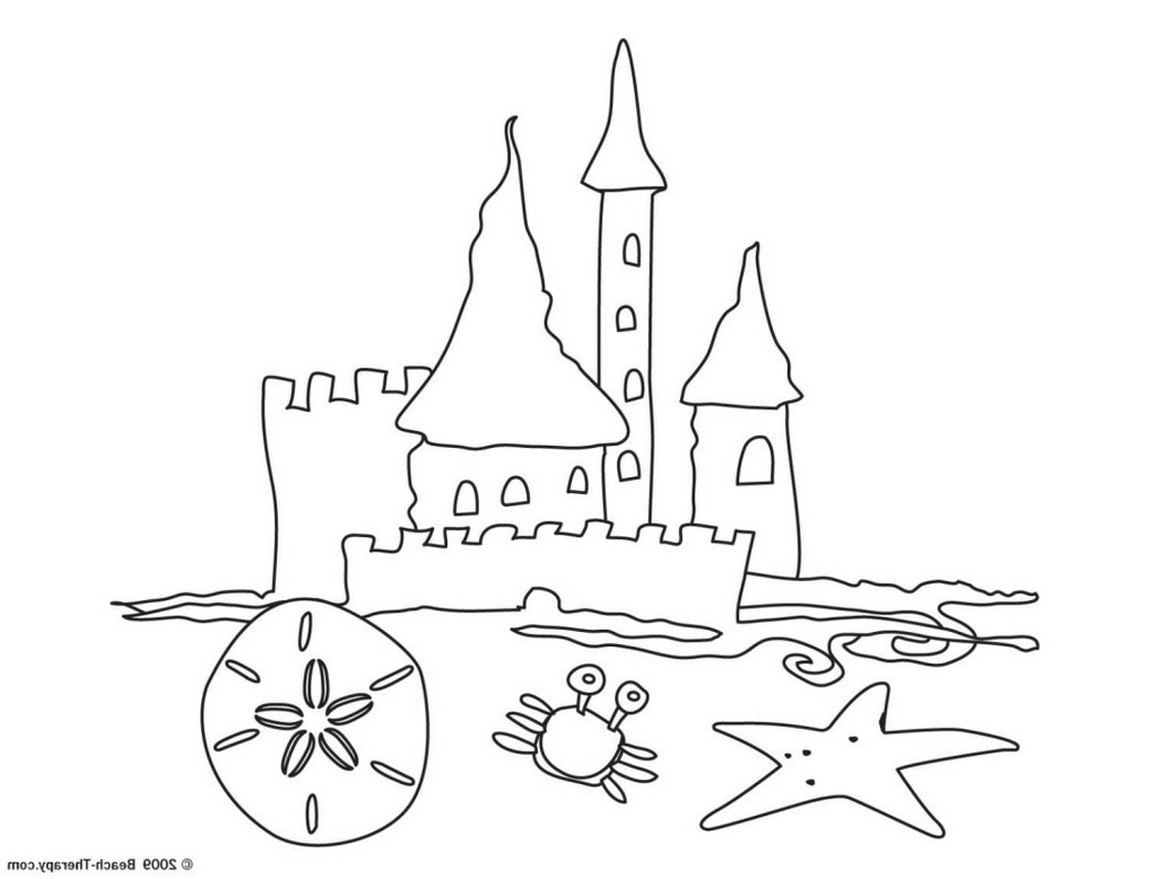 1048x797 How To Draw Sand Castle Coloring Pages For Baby Learn Colors