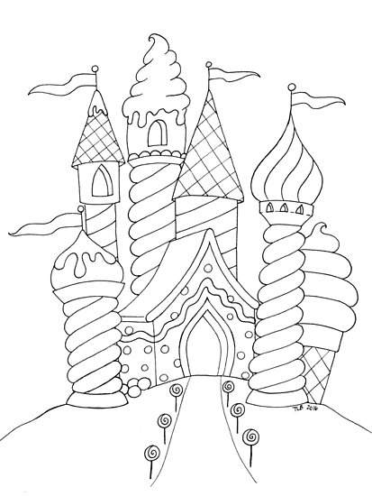 413x550 Just Add Color Candy Castle Posters By Tabitha Barnett Redbubble