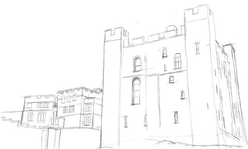 500x300 Castle Drawing. Draw A Castle In An Easy Step By Step Drawing Lesson
