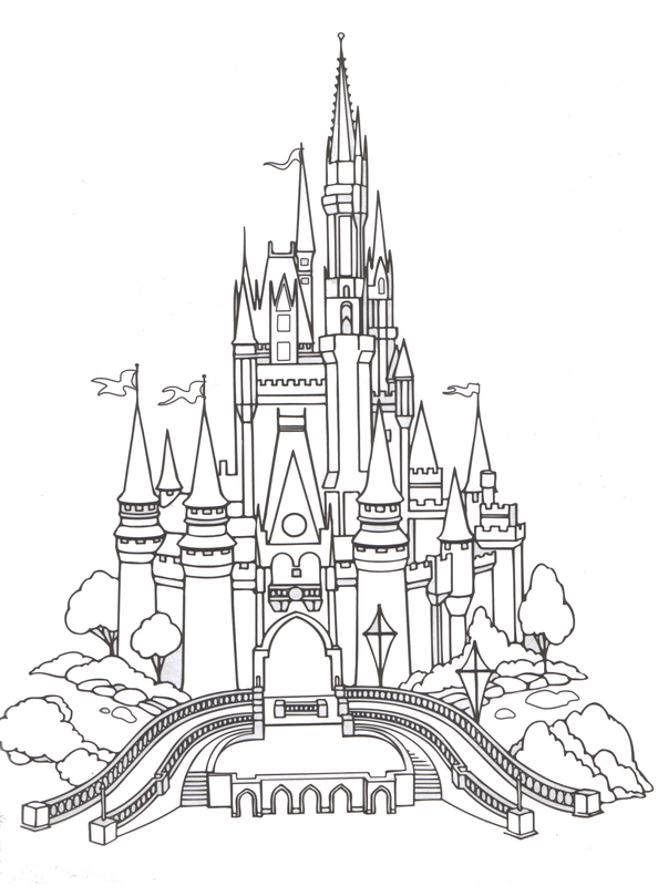 594x800 Castle For Kids Coloring Page Free Download