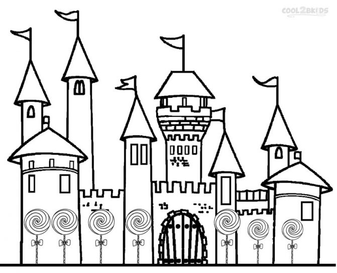 671x544 Castle Coloring Pages For Kids Printable Tags Castle Colouring