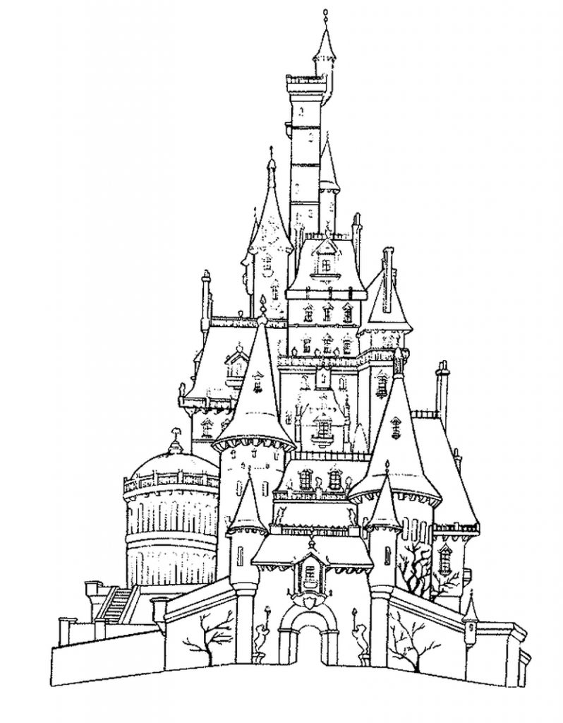798x1024 Coloring Pages Surprising Castle Free Printable Kids Princess
