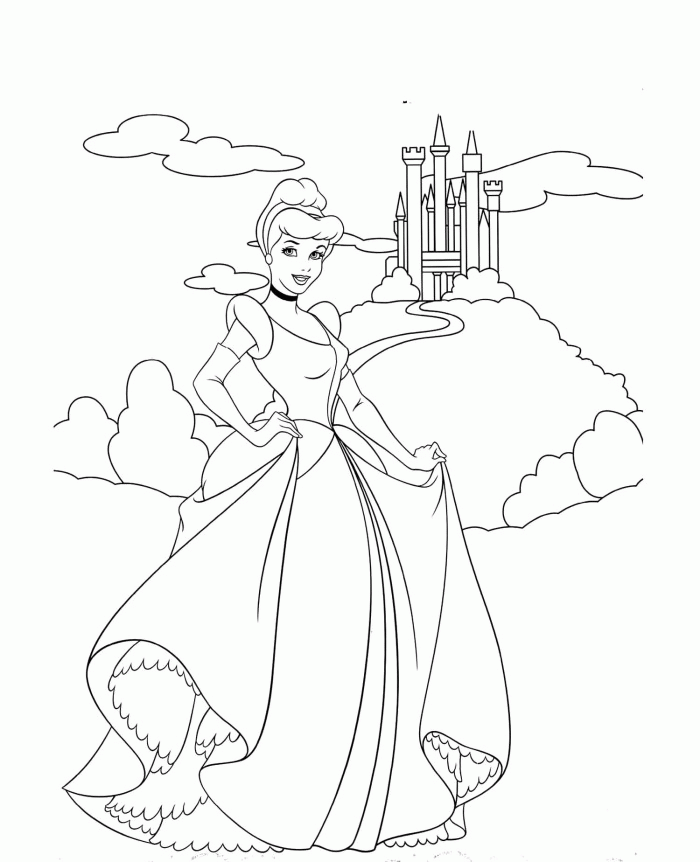 700x862 Disney Castle Coloring Pages