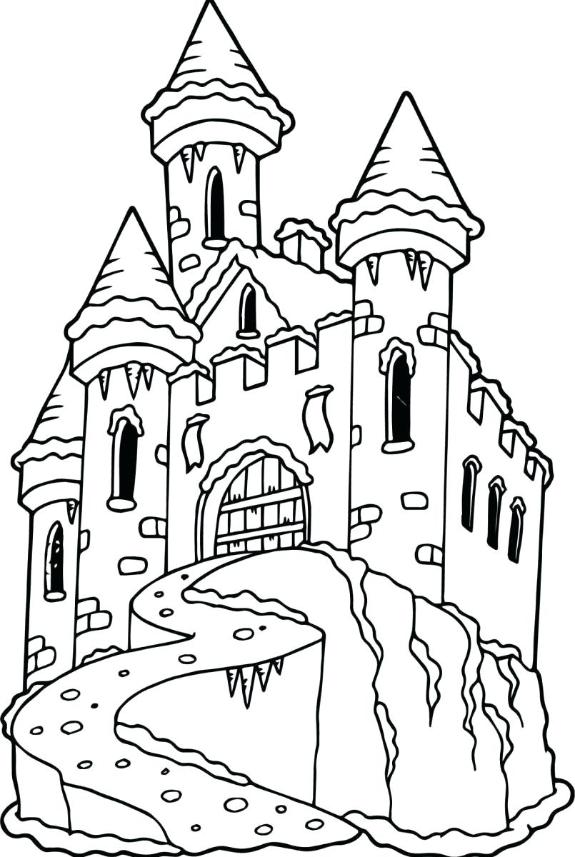 805x1200 Coloring Coloring Pictures Of Castles Castle Book Pages Ncess