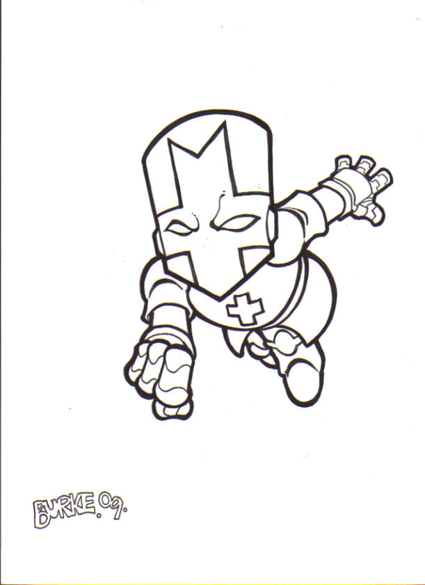 611x841 Castle Crashers Coloring Pages