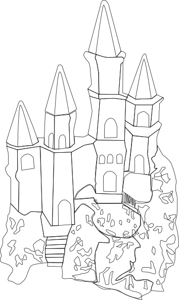 354x593 Castle Outline Clip Art Free Vector In Open Office Drawing Svg