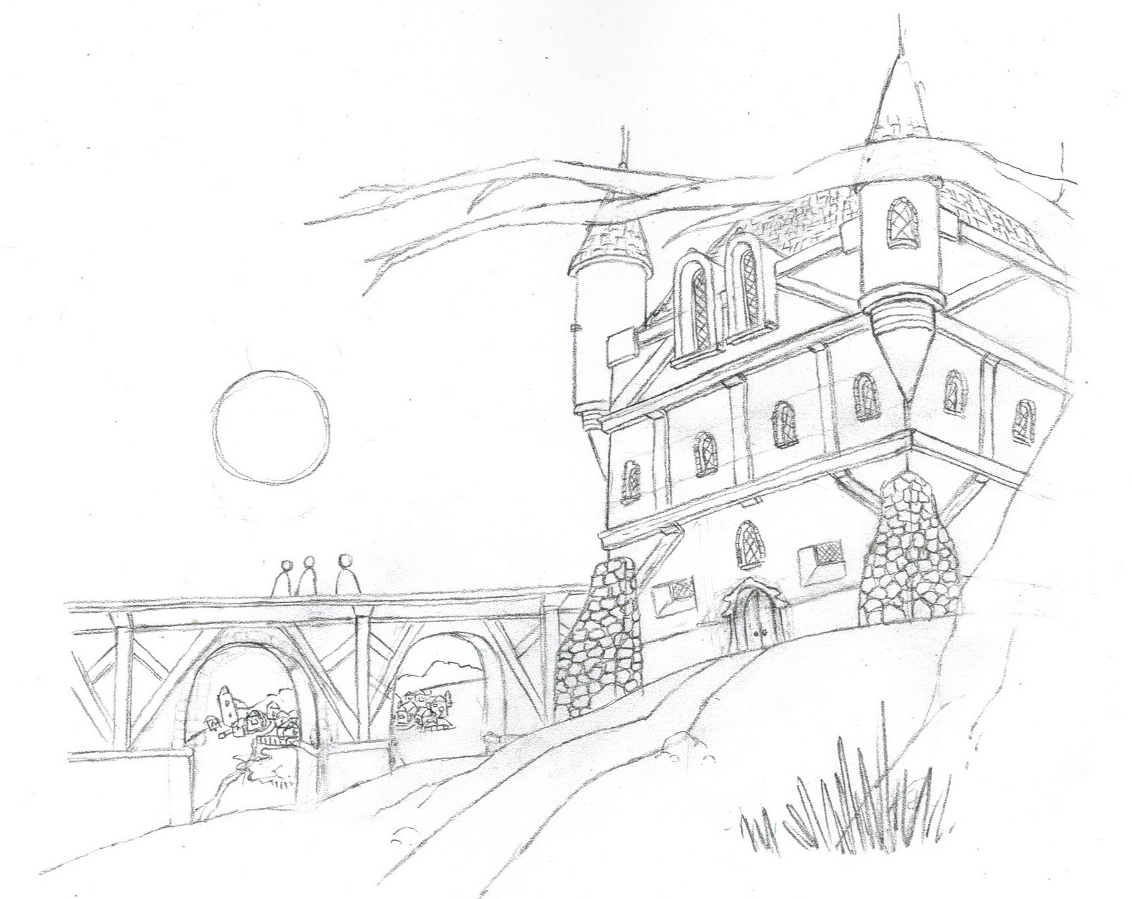 1600x1272 Stine Agerskov Frandsen Castle, Lineart