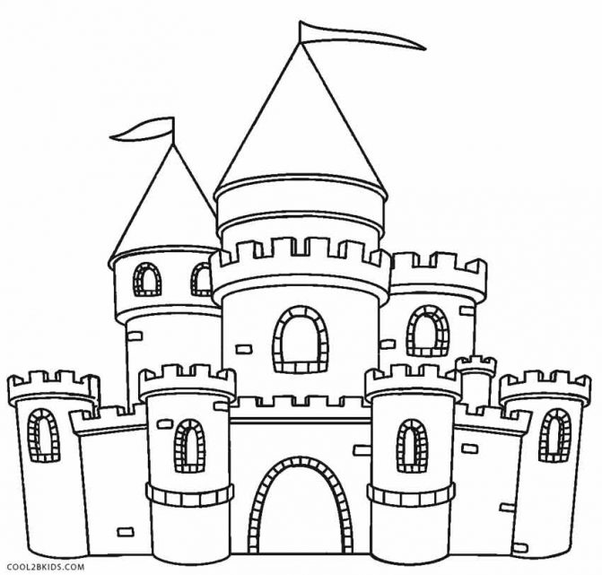 Castle Outline Drawing at GetDrawings | Free download