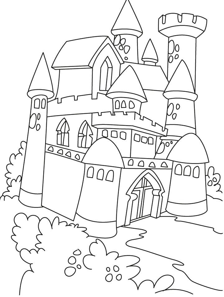 Castle Outline Drawing at GetDrawings | Free download