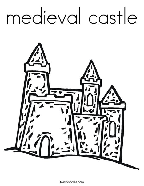 468x605 Medieval Castle Coloring Page