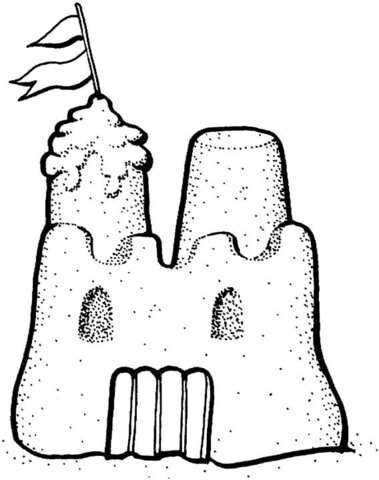 379x480 Sand Castle Coloring Page Free Printable Coloring Pages