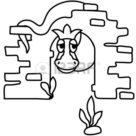 450x450 Simple Line Drawing. Fabulous Mushroom. May Be Use