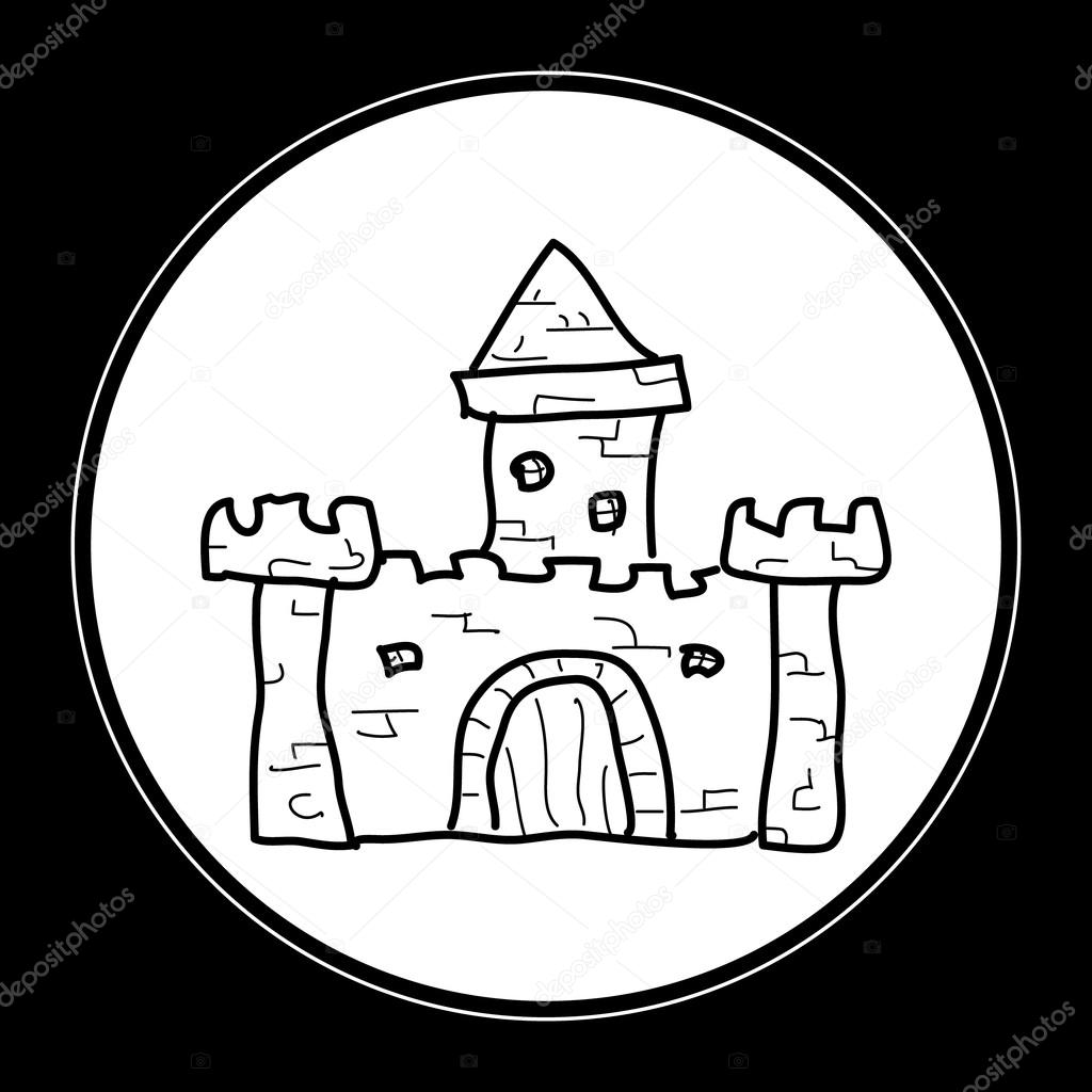 1024x1024 Simple Doodle Of A Castle Stock Vector Chrishall