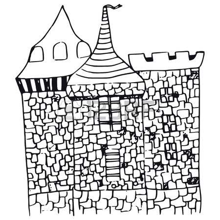450x450 Illustration Of A Cartoon Medieval Donjon Tower Of A Castle
