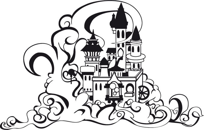 680x433 Princess Castle Wall Stciker