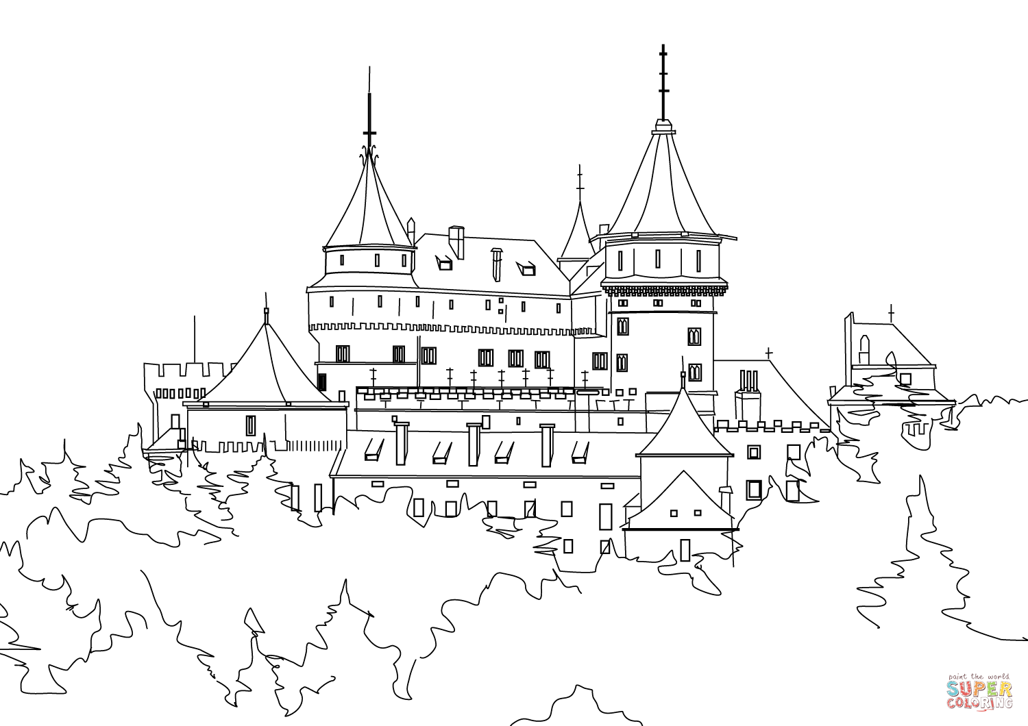 1500x1060 Castle Coloring Page Free Printable Coloring Pages