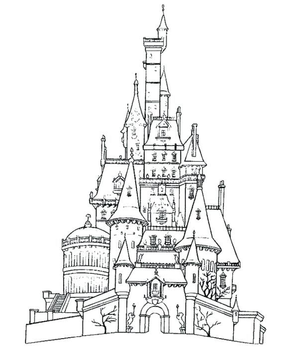 567x728 Cinderella Castle Coloring Pages Castle Coloring Pages Cinderella