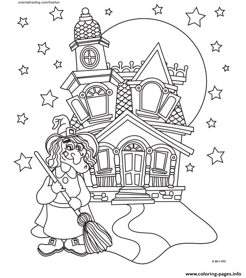 798x901 Halloween Castle Coloring Pages Printable