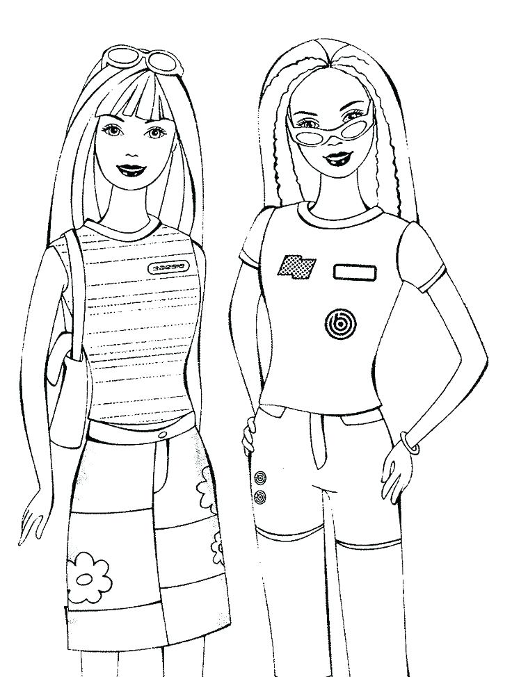 736x974 Ideal Barbie Coloring Page Online Pages For Kids Of Castles Book