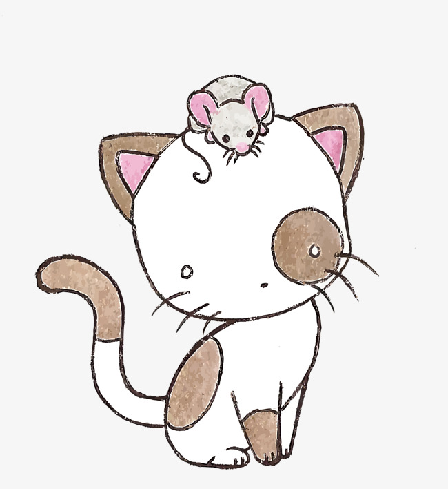 650x708 Vector Cat, Cat, Mouse, Crayons Png And Vector For Free Download