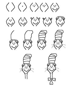 236x290 Another Way To Draw The Cat In The Hat. Fun Art Project For Kids