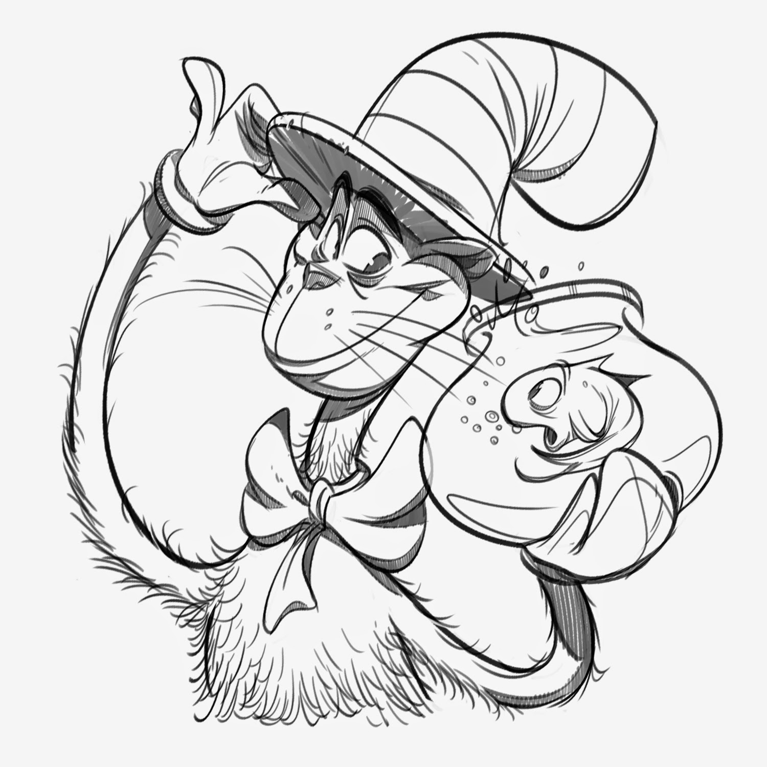 1500x1500 P.cohen Sketch Blog Cat In The Hat!