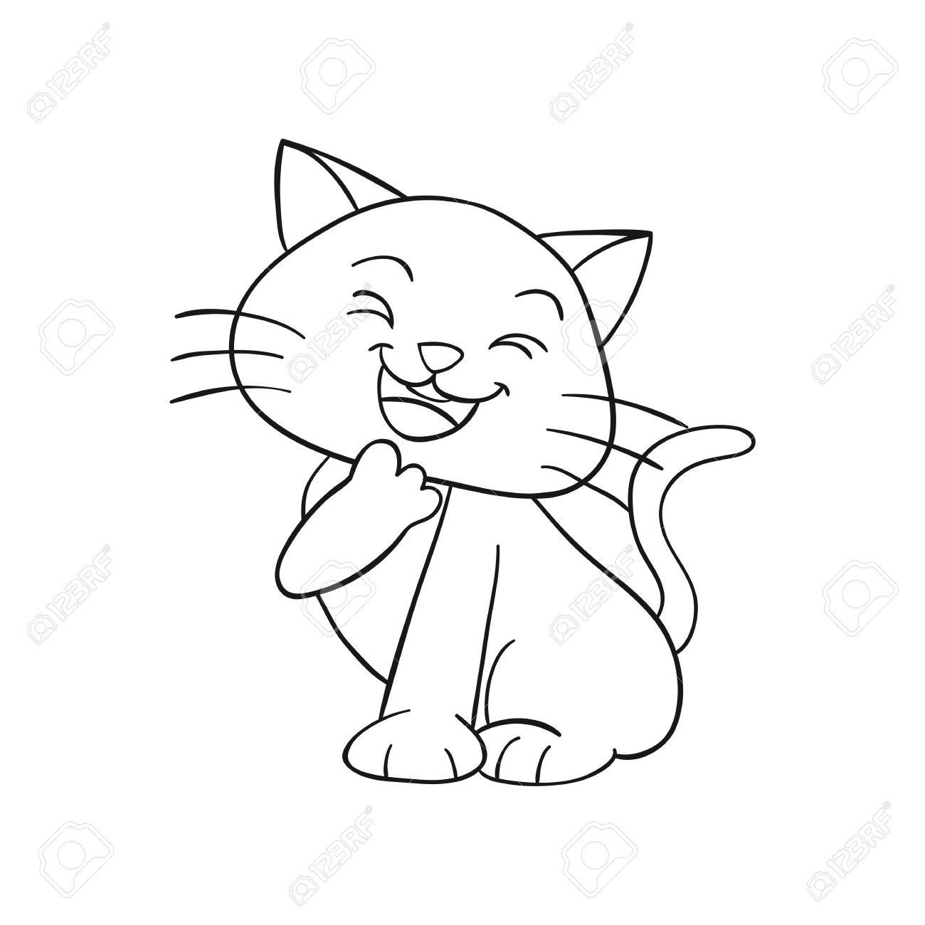 1300x1300 Vector Illustration Of Cat Cartoon