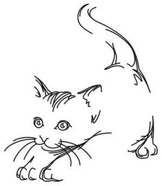 236x271 Cat Line Drawing