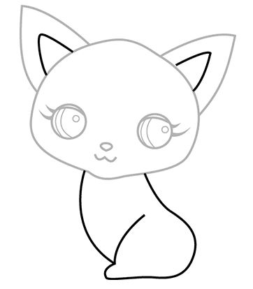 362x414 How To Draw A Cat Step By Step Tutorials
