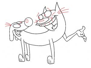 302x227 How To Draw How To Draw Catdog